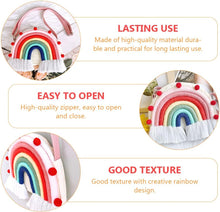 Load image into Gallery viewer, Zipper Wallet Kids Toddler Purse Rainbow Handbag Creative Crossbody Bag Hanging Decor Kids Purse
