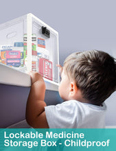 Load image into Gallery viewer, Lockable Box, Medicine Lock Box for Safe Medication, Clear Lockable Storage Box for Medicine, Food and Home Safety, Lockable Storage Bin, Refrigerator Storage Bins…
