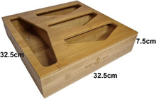 Load image into Gallery viewer, Ziplock Bag Storage Organiser Holder (Natural Bamboo)
