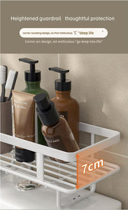 Over the Toilet Storage,1-Tier Bathroom Organizer Shelves, Multifunctional Toilet Rack,No Drilling Space Saver with Wall Mounting Design (White, 1 Tier)