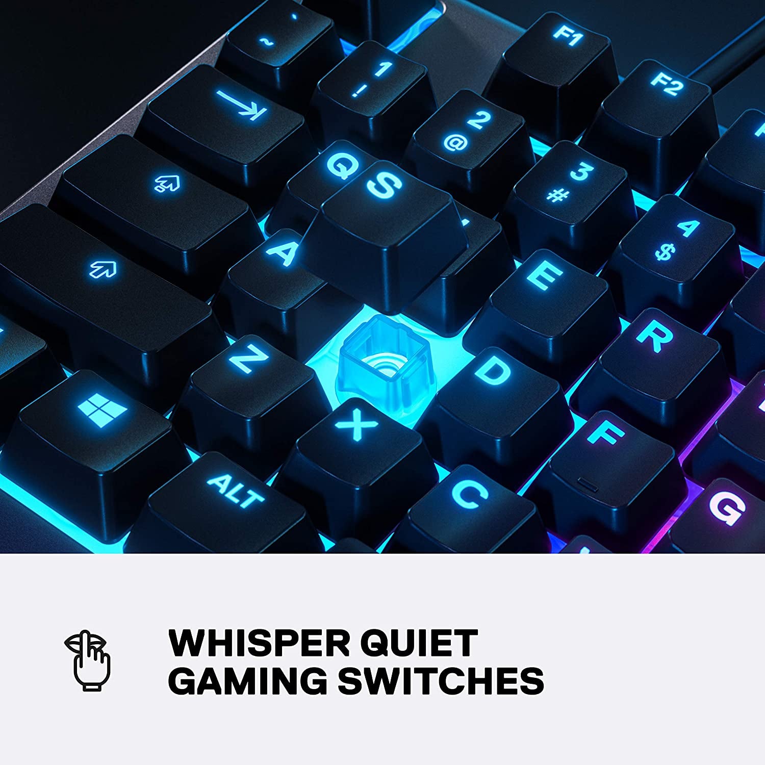 Apex 3 Whisper Quiet IP32 Water & Dust-Resistant Gaming Keyboard - Prism 10-Zone RGB Illumination - Premium Magnetic Wrist Rest