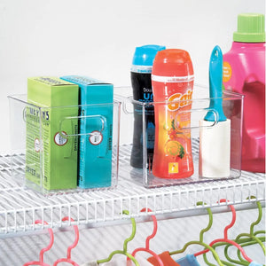 Kitchen Pantry and Cabinet Storage and Organization Bin, 8-Inch by 8-Inch by 6-Inch, Clear