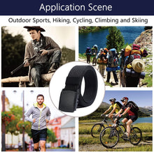 Load image into Gallery viewer, Nylon Belt for Men, Military Tactical Belt with YKK Plastic Buckle, Durable Breathable Waist Belt for Work Outdoor Cycling Hiking Skiing,Adjustable for Pants Size below 46Inches[53&quot;Long1.5&quot;Wide]
