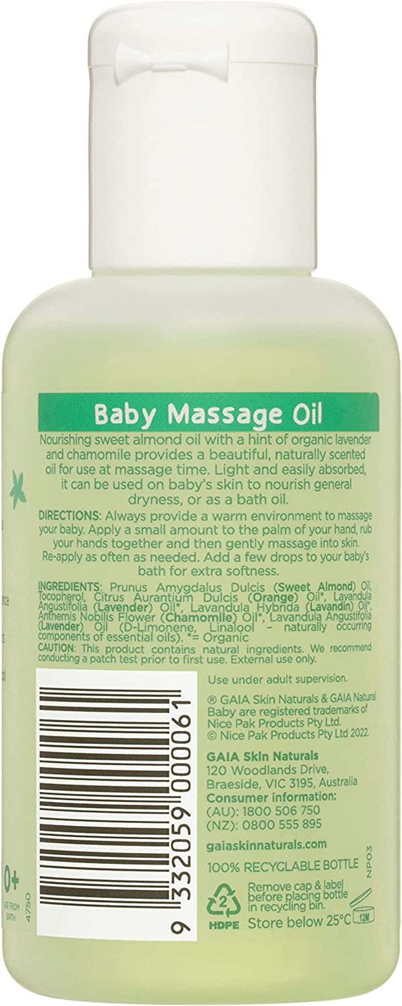 Skin Naturals Baby Massage Oil 125 Ml