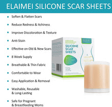 Load image into Gallery viewer, Silicone Scar Sheets,Scar Removal,Silicone Scar Tape Roll for C-Section,Professional Painless Silicone Keloid Scars from Surgery, Burn, Acne Et (1.6” X 60”Roll-1.5M)
