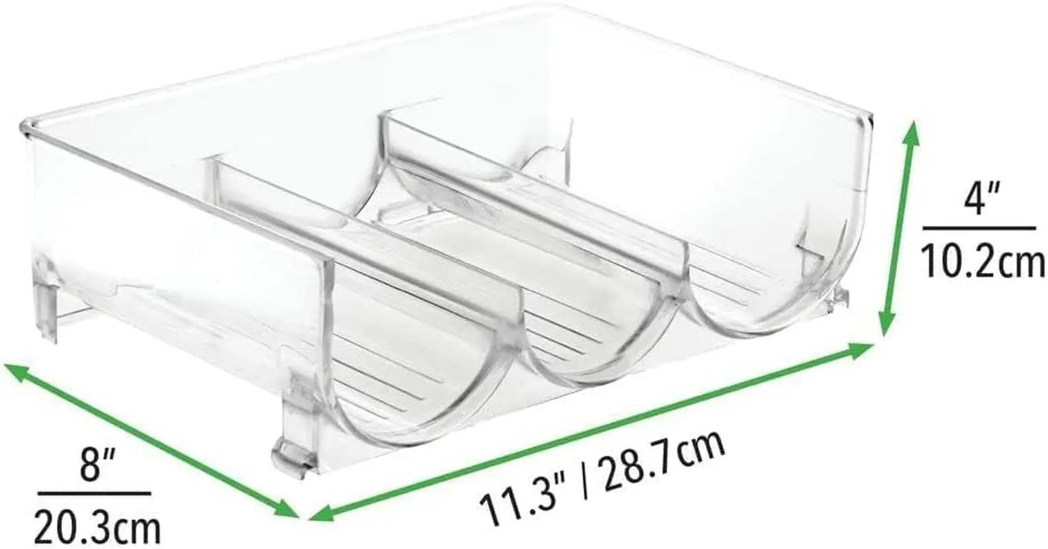 2 Pack Plastic Water Bottle Organizer, Stackable Bottle Holder,Wine Bottle Holder, Drink Organizer Shelf,Storage Rack for Kitchen Countertop, Cabinet, Pantry, Fridge