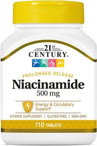 Niacinamide 500 Mg Prolonged Release Tablets, 110 Count
