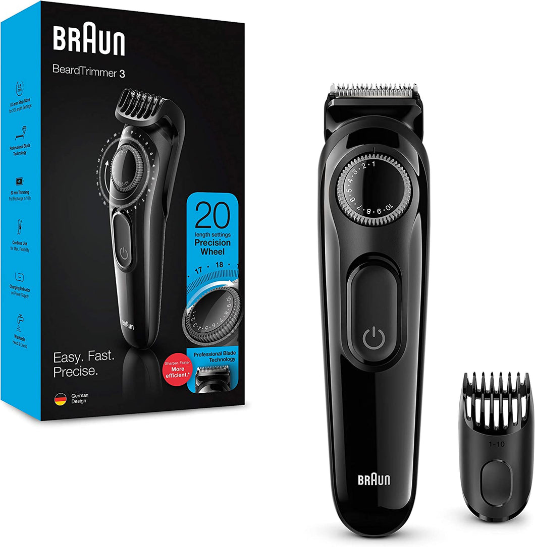 Beard Trimmer Bt3222, and Hair Clipper, 20 Length Settings, Black