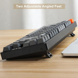 K8 Wireless Bluetooth/Usb Wired Mechanical Keyboard, Hot-Swappable Tenkeyless 87 Keys RGB LED Backlit Gateron Brown Switch N-Key Rollover, Aluminum Frame for Mac and Windows