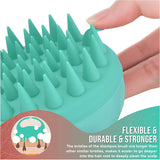 Hair Scalp Massager Shampoo Brush Shower Scrubber, Soft Silicone Bristles for Hair Wash with Body Brush Attachment That Removes Dandruff and Stimulate Hair Growth – Green