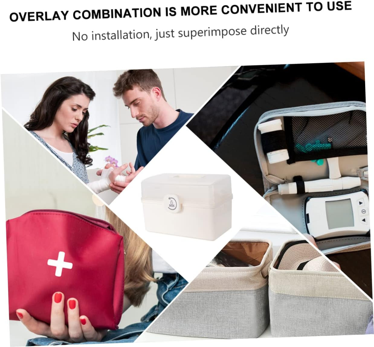 Box Medicine Box Storage Box Containers with Lids Portable Storage Box Organizer with Lid Home First Aid Kit First Aid Box Medicine Box with Lock Portable Medicine Box Safety Box