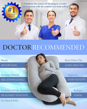 Load image into Gallery viewer, Pregnancy Pillow U-Shape Body Pillow, Maternity Pillow Support Detachable Extension - Machine Washable Jersey Cover
