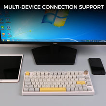 Load image into Gallery viewer, TH80 Pro 75% 80 Keys Hot Swap Bluetooth 5.0/2.4Ghz/Wired Keyboard PCB Mounting Plate Kit with Dampener Foams, South-Facing Leds, Compatible with 3/5 Pin Switch for Win/Mac PS5 PS4 Xbox(White)
