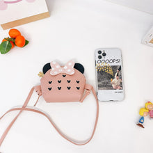 Load image into Gallery viewer, Little Girls Crossbody Purse Toddler Mini Cute Princess Handbag Shoulder Messenger Bag for Kids, a Mouse Pink, Medium, Durable
