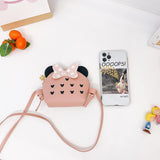Little Girls Crossbody Purse Toddler Mini Cute Princess Handbag Shoulder Messenger Bag for Kids, a Mouse Pink, Medium, Durable