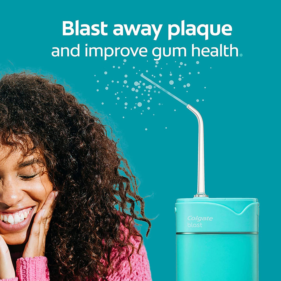 Blast Water Flosser, Cordless, Waterproof, Rechargeable (AU Charging Plug), Home and Travel Friendly, Teal, Gentle on Gums, 3 Pressure Modes, Easy to Clean Tank