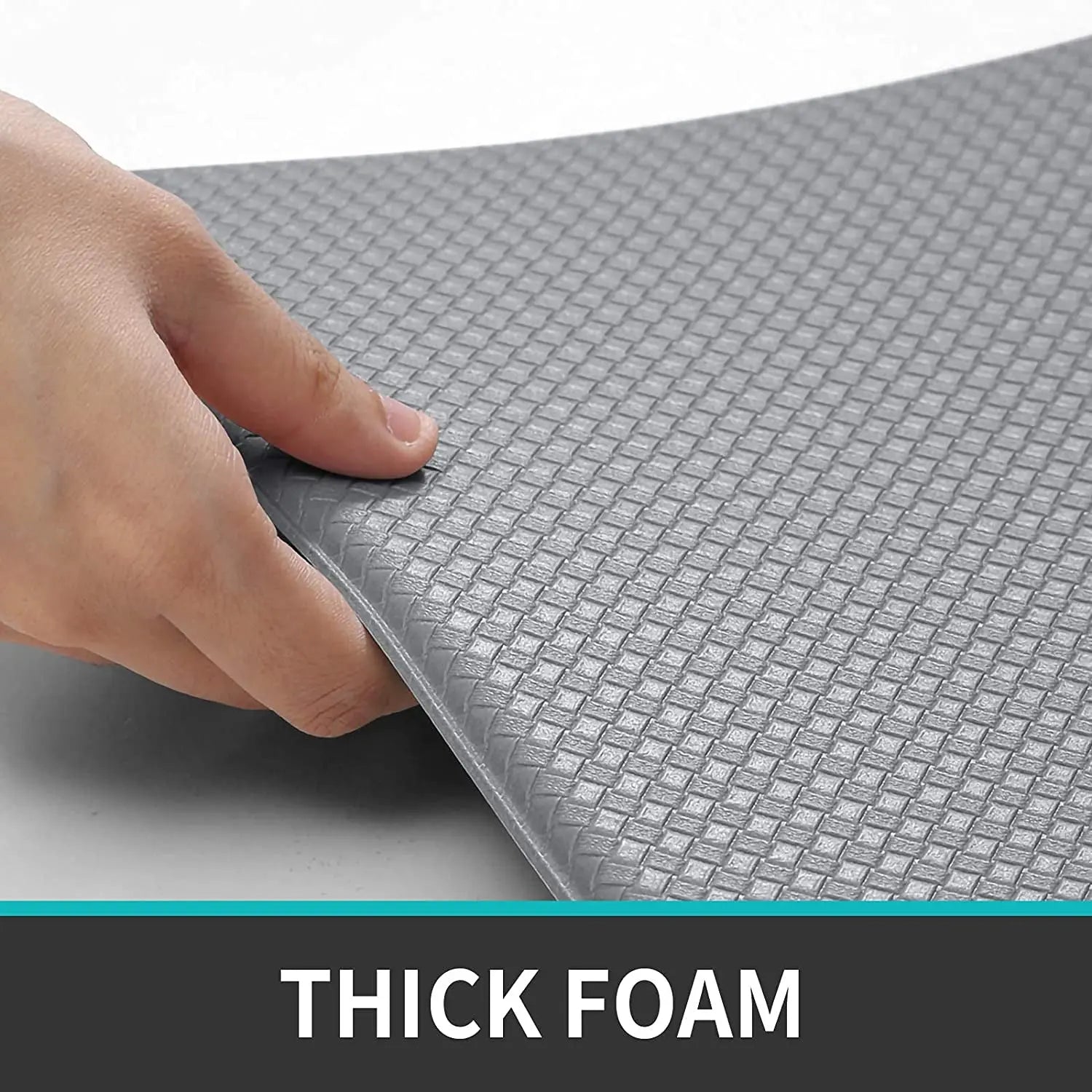 Kitchen Rugs and Mats, anti Fatigue Waterproof for Kitchen, Office & Garage，Non Skid Standing Kitchen Rug 2 Piece —（44X75Cm+44X150Cm）