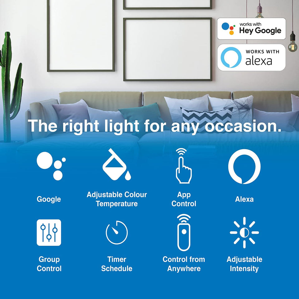 Wifi Smart White Dimmable LED Bulb B22 Google Home Alexa