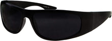 Load image into Gallery viewer, Super Dark Lens Black Sunglasses | Biker Style Rider | Wrap around Frame
