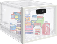 Load image into Gallery viewer, Lockable Box, Medicine Lock Box for Safe Medication, Clear Lockable Storage Box for Medicine, Food and Home Safety, Lockable Storage Bin, Refrigerator Storage Bins…
