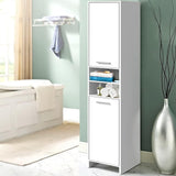 Bathroom Storage Cabinet Shelf 185CM Toilet Furniture Organiser Laundry Cupboard Space Saver White