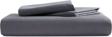 Load image into Gallery viewer, - Grey Quilt Cover Set, 1000TC Ultra Soft Microfiber Doona Cover Bedding Set in Solid Plain Color Gray (3Pcs, Queen Size)
