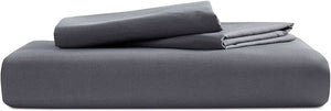- Grey Quilt Cover Set, 1000TC Ultra Soft Microfiber Doona Cover Bedding Set in Solid Plain Color Gray (3Pcs, Queen Size)
