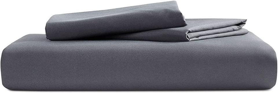 - Grey Quilt Cover Set, 1000TC Ultra Soft Microfiber Doona Cover Bedding Set in Solid Plain Color Gray (3Pcs, Queen Size)