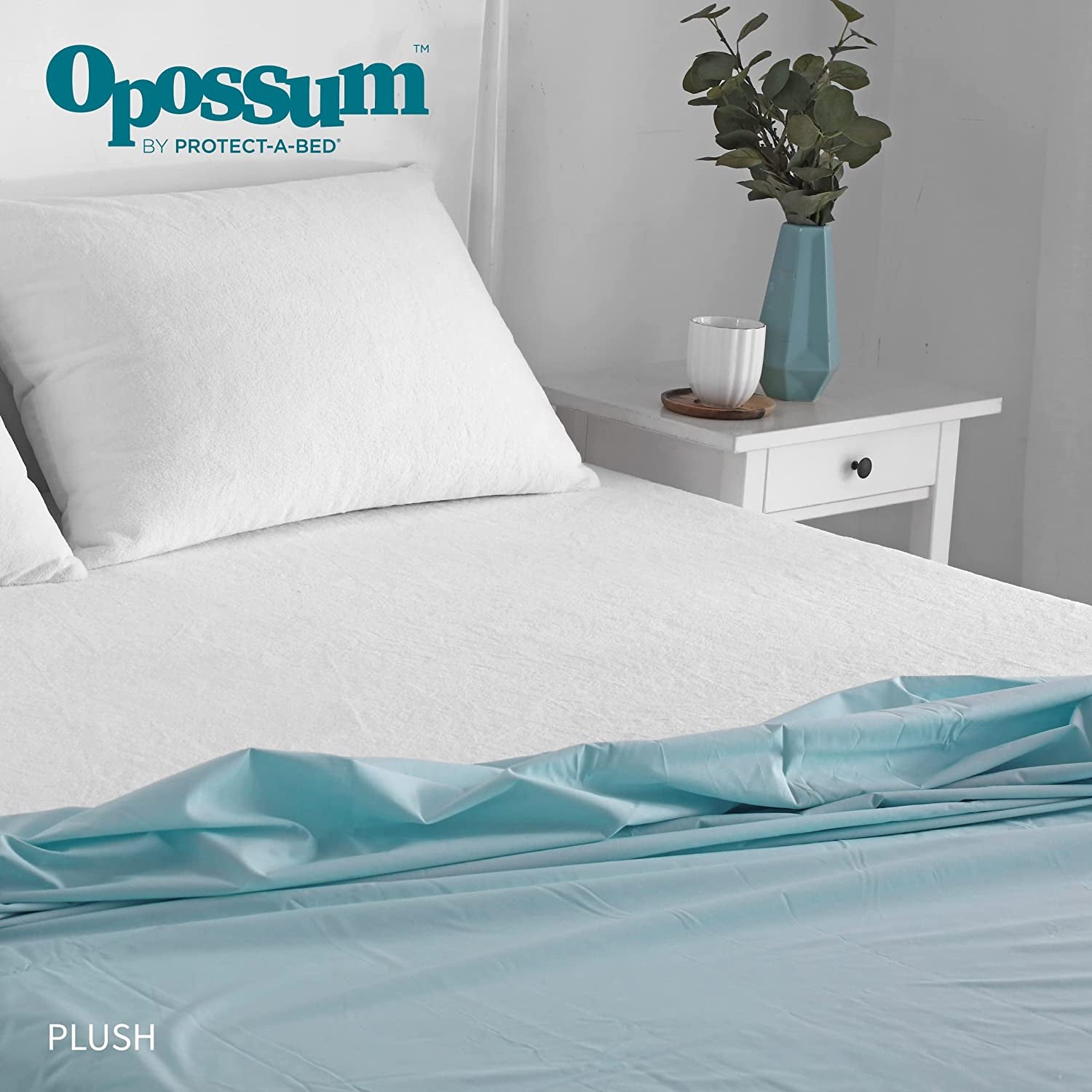 Soft Plush Waterproof Fitted Mattress Protector with Bonus Pillow Protectors, Queen Bed Size