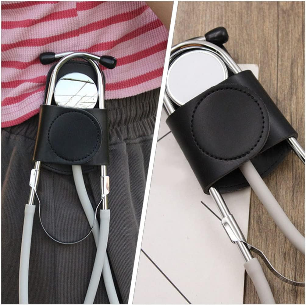 Leather Stethoscope Holder with Clip Hip Clip Holster for Physicians Nurses Medicals Nursing Students