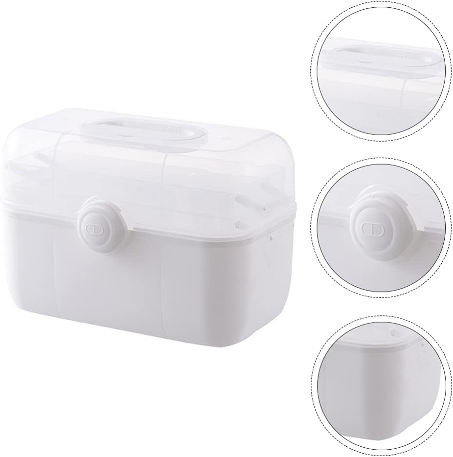 First Aid Storage Organizer Medical Box First Aid Box Medicine Box Family Emergency Storage Box Organizer with Portable Handle for Home Medicine S First Aid Organizer