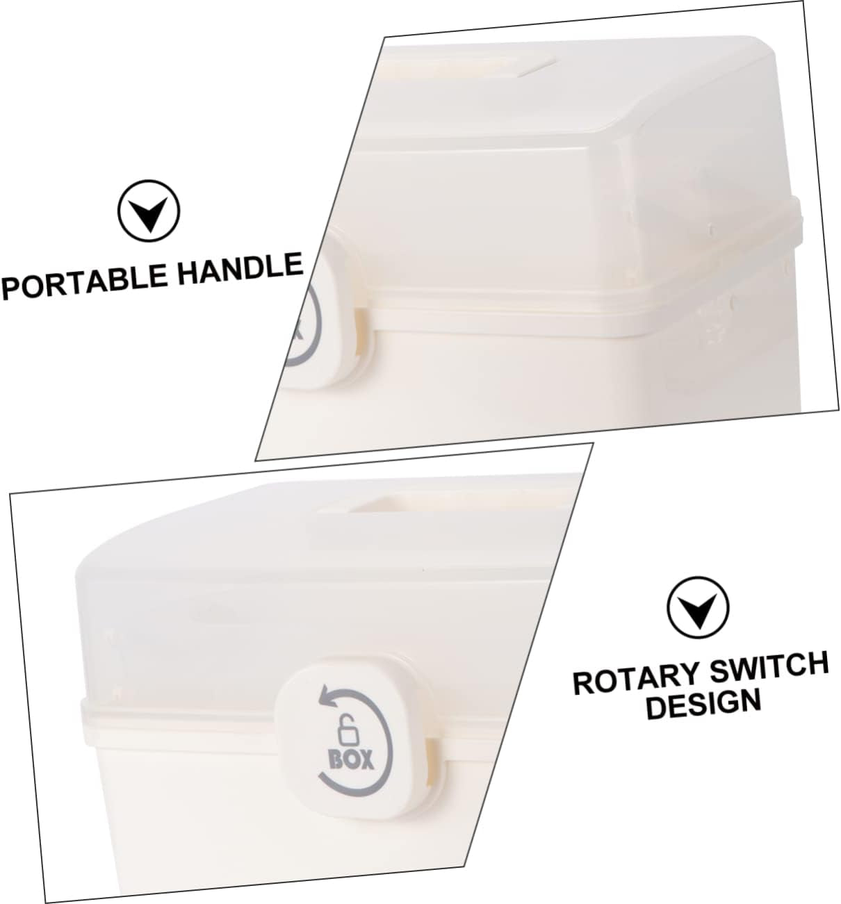 Box Medicine Box Storage Box Containers with Lids Portable Storage Box Organizer with Lid Home First Aid Kit First Aid Box Medicine Box with Lock Portable Medicine Box Safety Box
