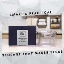 Load image into Gallery viewer, ™ Organiser Bins – 3 Piece Transparent Storage Bins Can Be Used as Fridge Organiser, Kitchen Cabinets Organiser, Pantry Organiser, Bathroom, or in Wardrobe Organiser
