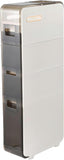 4 Tier Bathroom Floor Cabinet, Vertical Storage Unit with Clear Drawers and Casters, Narrow Tall Slim Storage Tower Waterproof Toilet Paper Storage Cabinet for Small Spaces Gaps