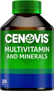 Multivitamin and Minerals - Supports Energy Levels and Healthy Immune System Function, Multi Vitamin 200 Tablets