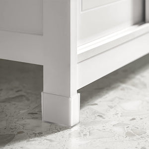 FRG128-II-W Vanity Unit Bathroom Furniture with Foot Padding White