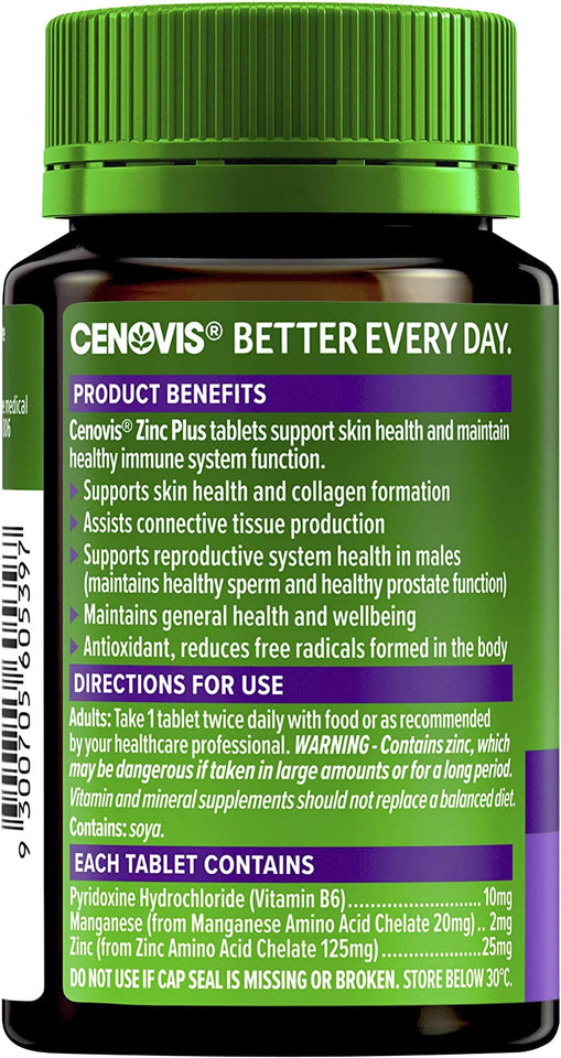 Zinc plus General Wellbeing - Supports Skin Health - Maintain Healthy Immune System Function, 150 Tablets