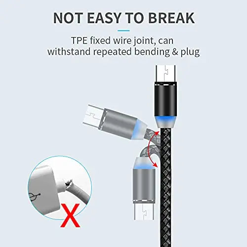 Universal Magnetic Charging Cable Black Pattan Australia