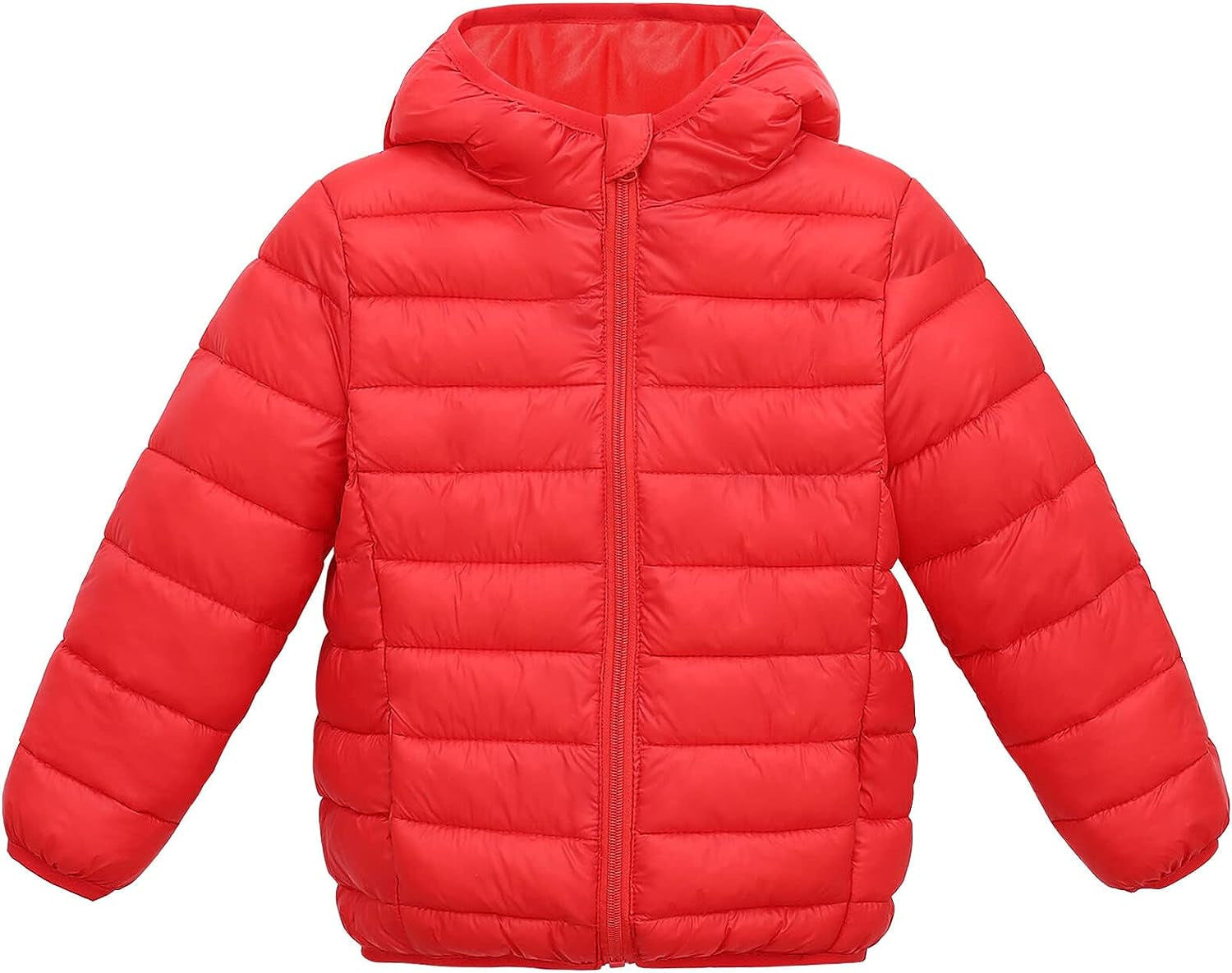 Kids Lightweight Puffer Jacket Packable Bubble Coat down Cotton Coats Zip up Hooded Outwear 1-10 Years