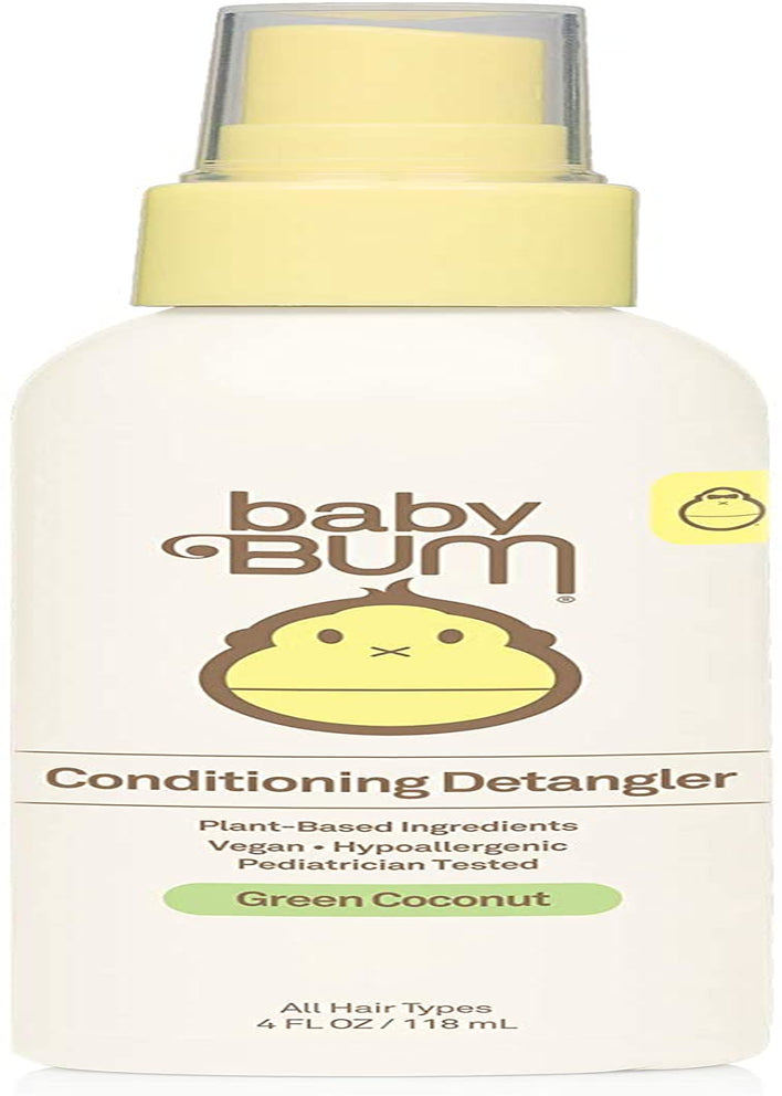Baby Bum Conditioning Detangler Spray | Leave-In Conditioner Treatment with Soothing Coconut Oil| Natural Fragrance | Gluten Free and Vegan | 4 FL OZ (Pack of 1)