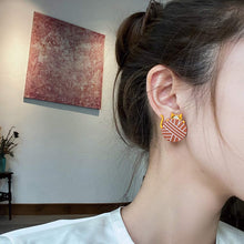 Load image into Gallery viewer, Cute Cat Earrings Orange Kitten Stud Earring Teen Girls Cat Lovers Birthday Christmas Gift
