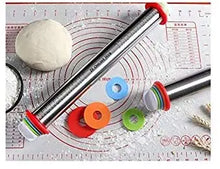 Load image into Gallery viewer, Pack of 5 Baking Utensils. Silicone Baking Mat (Size 40x60cm), Dough Scraper, Rolling Pin, Silicone Spatula and Brush. Baking gift for baking lovers
