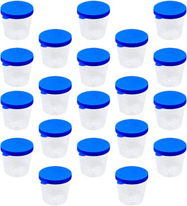 Plastic Specimen Cup Specimen Container Plastic Urine Cups with Lid Stool Specimen Container without Label for Laboratory Pregnancy Test 40ML 100Pcs