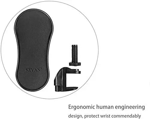 Pattan australia Computer Adjustable Arm Rest for Desk, Ergonomic Wrist Support, Extender for Table, Office, Chair, Desk, Black pattanaustralia