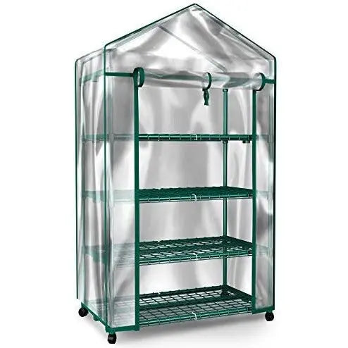 Home-Complete Mini Greenhouse-4-Tier Indoor Outdoor Sturdy Portable Shelves-Grow Plants, Seedlings, Herbs, or Flowers in Any Season-Gardening Rack pattanaustralia