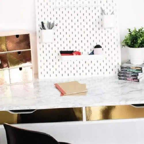 Decorative Self-Adhesive Film, Grey Marble, 17.71" x78" Roll Pattan Australia