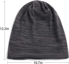 Load image into Gallery viewer, Beanie for Men &amp; Women, 2 Pack Lightweight Running Cap Thin Knit Hat Sleep Cap Breathable Cancer Chemo Headwear
