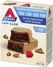 Load image into Gallery viewer, Chocolate Raspberry Bars | Keto Friendly Bars | 5 X 30G Low Carb Chocolate Bars | Low Carb, Low Sugar, High Protein, High Fibre | 5 Bar Pack
