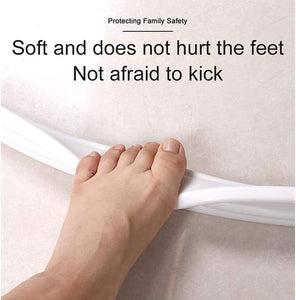 Collapsible Shower Water Dam Threshold Bathroom Water Stopper Flood Barrier Silicone Water Dam inside Dry and Wet Separation for Sink or Shower with Magnetic Strip,160Cm
