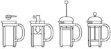 Bodum Coffee Maker French Press, Chrome pattanaustralia
